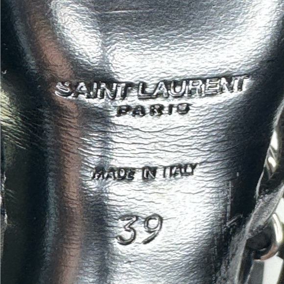 Saint Laurent Paris Black Leather Nina Caged Platform Sandal/Heels Sz 39 - Picture 6 of 7